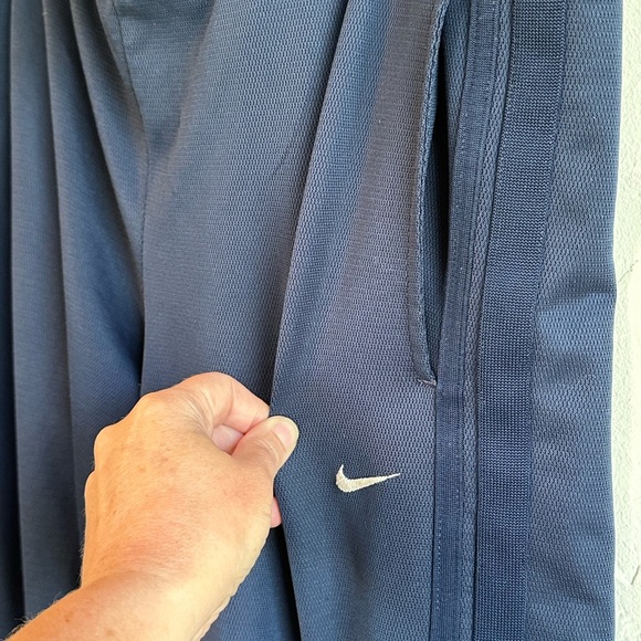 Nike Men's Navy Blue Sport Stripe Ankle Zip Athliesure Activewear Joggers Sz Lg - Picture 5 of 9